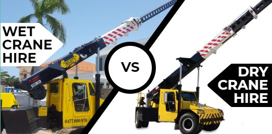dry crane hire vs wet crane hire