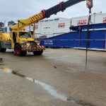 dual franna crane lift overhead gantry crane installation brisbane qld