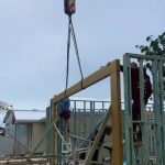 franna crane assisting with Framing installation Brisbane QLD franna crane assisting with Framing installation Brisbane QLD