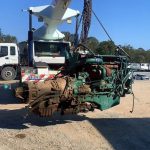 franna crane taxiing engine brisbane qld