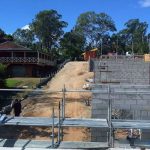 franna taxi crane assisting on building site brisbane qld