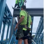 rigging for beam lifts during house build crane was slewing crane brisbane qld