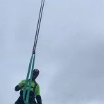 slewing crane assisting in house build beam installation brisbane qld